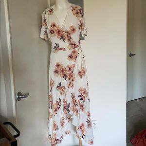 Floral wrap dress